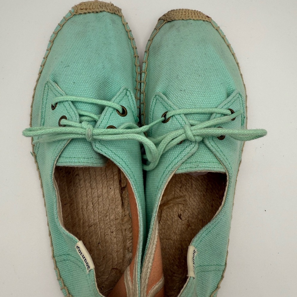 Soludos Mint Green / Aqua Espadrille Flats US Women’s 7
